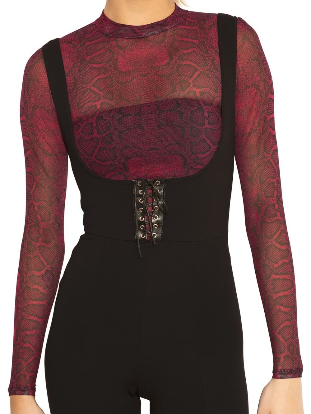 🔴LOWEST! Blackmilk Lace Up Push It Underbust Corset Layering Goth Jumpsuit XL - Picture 2 of 15